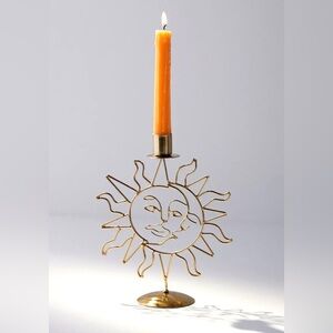NWT Urban Outfitters Home Gold Sun & Moon Wire Taper Candle Holder UO Decor